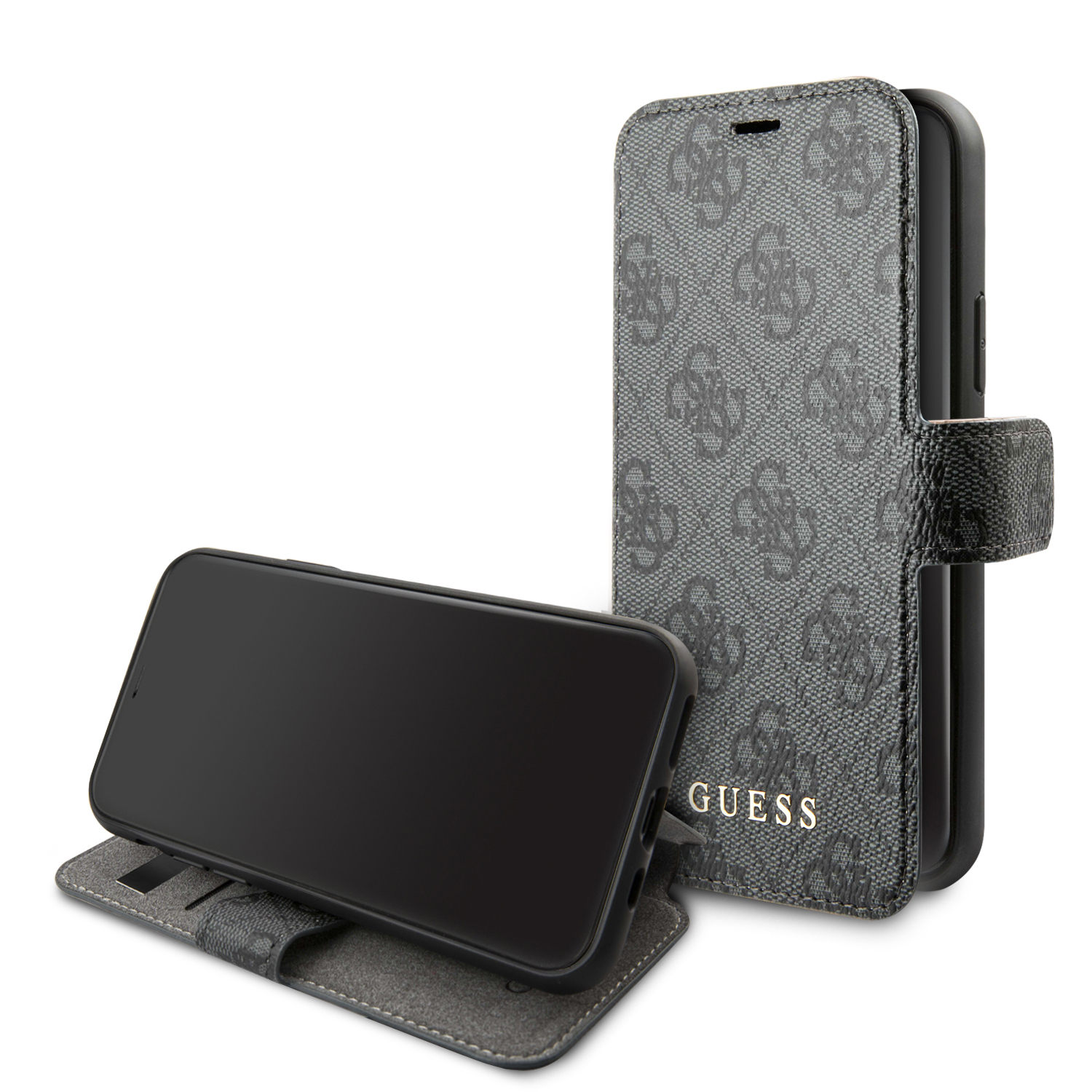 Levně Guess Charms 4G pouzdro flip pro Apple iPhone 11 grey