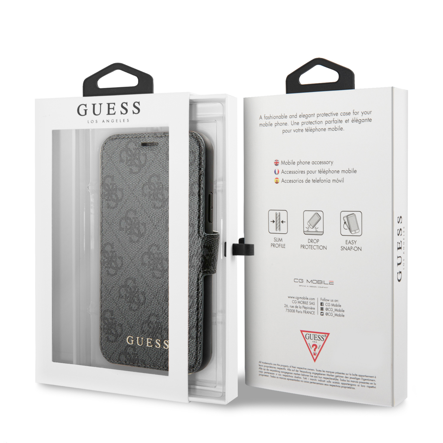 Guess Charms 4G pouzdro flip pro Apple iPhone 11 Pro Max grey