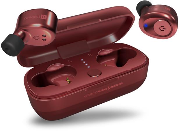 Bluetooth sluchátka Connect It True Wireless HYPER-BASS Ed. II (CEP-9100) červená
