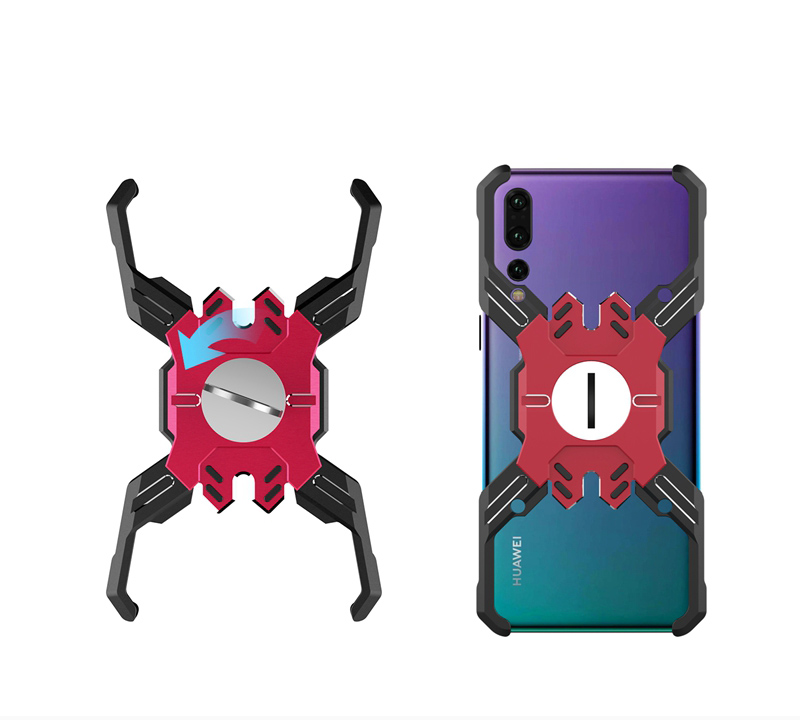 Zadní kryt Luphie Heroes Rotation Aluminium Bumper pro Huawei P20 Pro, blue/red