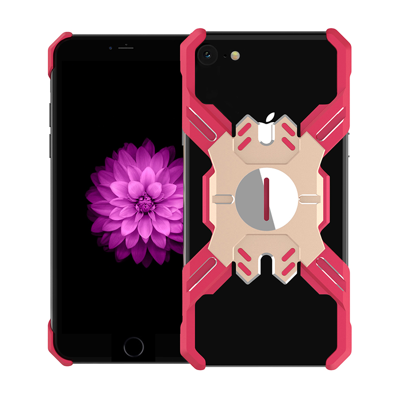 Zadní kryt Luphie Heroes Rotation Aluminium Bumper pro Apple iPhone 6/6S/7/8, red/gold