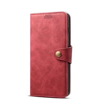 Lenuo Leather flipové pouzdro na Samsung Galaxy J6+, red
