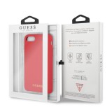 Guess Saffiano silikonové pouzdro GUHCI8LSGLRE pro Apple iPhone 7/8/SE 2020, červená