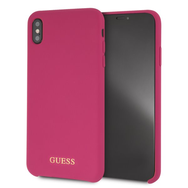Guess silikonové pouzdro GUHCI65LSGLPI pro Apple iPhone XS Max pink