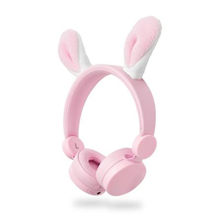 Dětská drátová sluchátka Nedis HPWD4000PK Robby Rabbit růžová