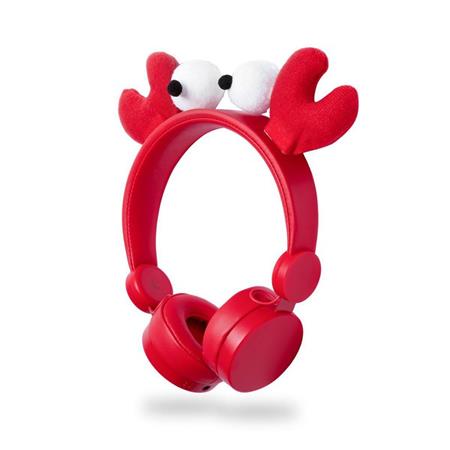 Dětská drátová sluchátka Nedis HPWD4000RD Chrissy Crab červená