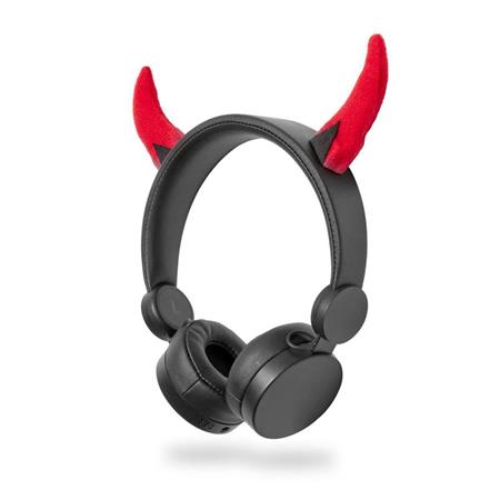 Dětská drátová sluchátka Nedis HPWD4000BK Danny Devil černá