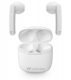 True wireless sluchátka Cellularline Aries s dobíjecím pouzdrem, Double master technologie, bílá