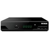 stolní TESLA TE-310 Black, DVB-T2 HEVC FTA přijímač a rekordér s USB