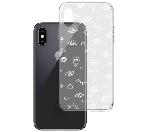 Kryt ochranný 3mk Ferya Slim case pro Apple iPhone Xs, BLINK white