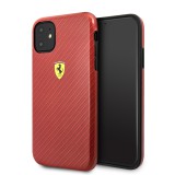 Ferrari Printed Carbon Zadní kryt FESPCHCN61CBRE pro Apple iPhone 11 red