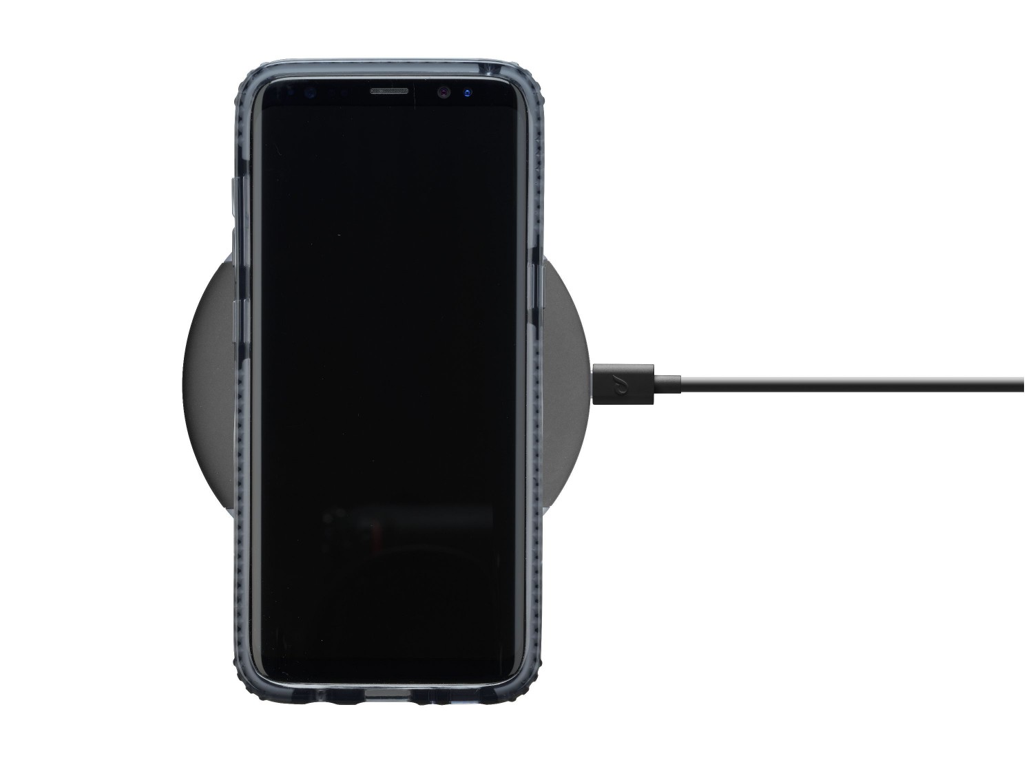Bezdrátová nabíječka Cellularline Wireless Fast Charger + Fast Charge adaptér 10W, Qi standard černá