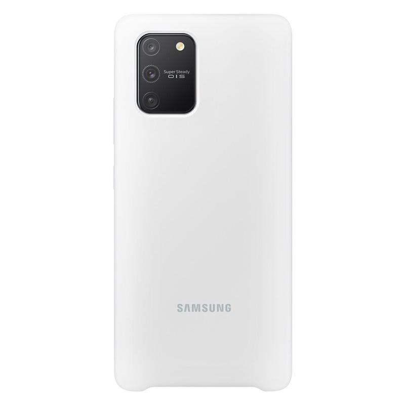 Silikonové pouzdro Silicone Cover EF-PG770TWEGEU pro Samsung Galaxy S10 Lite, bílá