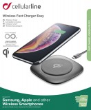 Bezrátová nabíječka Cellularline Wireless Fast Charger Easy, max. 10W, Qi kompatibilní, černá
