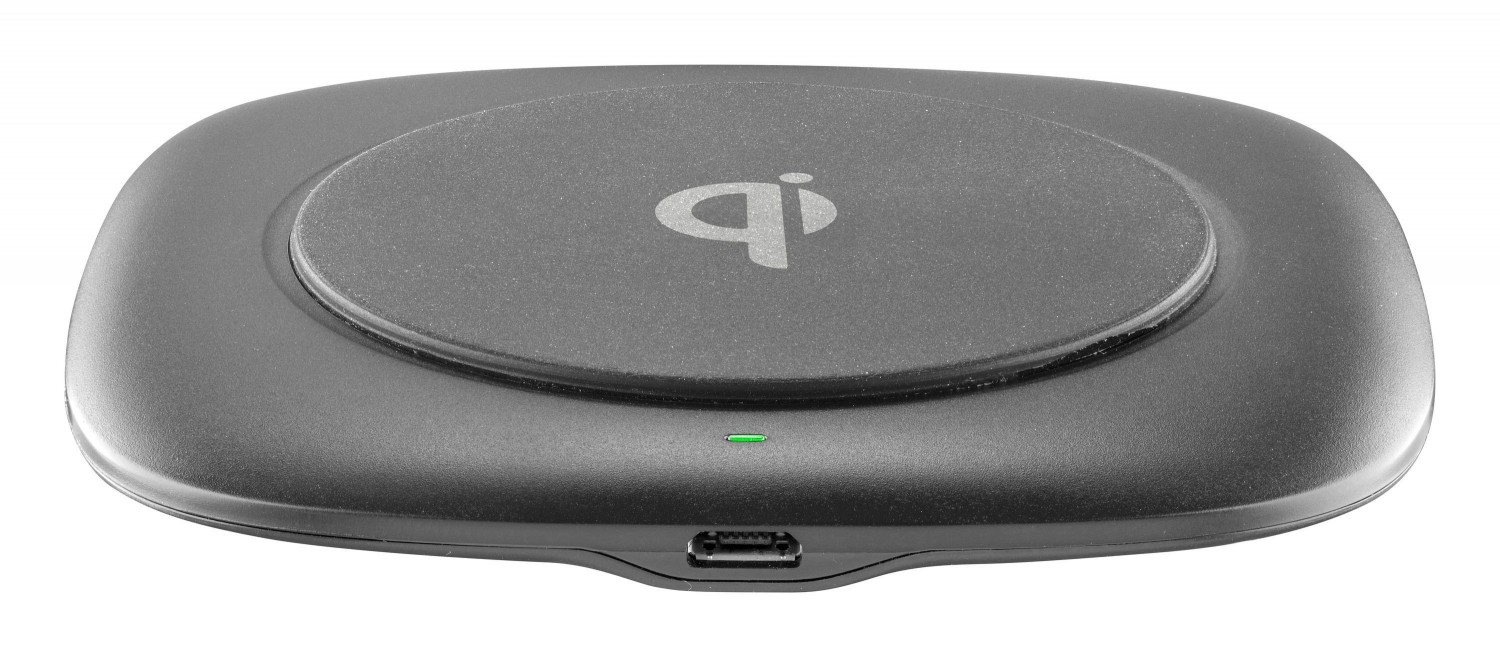 Bezrátová nabíječka Cellularline Wireless Fast Charger Easy, max. 10W, Qi kompatibilní, černá