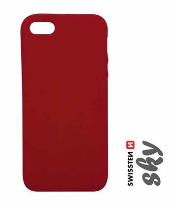 Pouzdro Swissten Sky pro Apple iPhone 5/5S/SE, červená