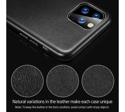 Ochranný kryt ESR Metro Leather pro Apple iPhone 11 Pro Max, černá