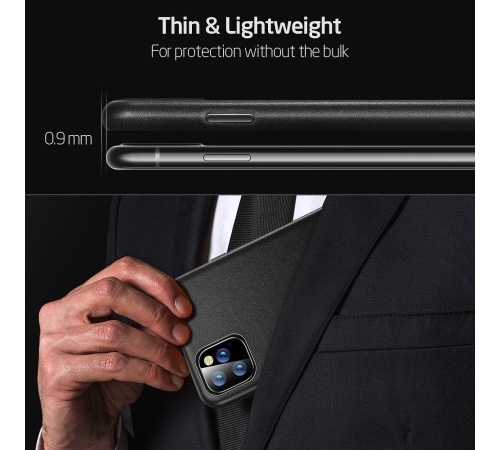 Ochranný kryt ESR Metro Leather pro Apple iPhone 11 Pro, černá