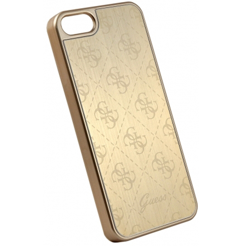 Guess 4G Aluminium pouzdro GUHCPSEMEGO pro Apple iPhone 5/5S/SE gold
