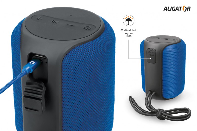 Bluetooth outdoor reproduktor ALIGATOR STEREO ABS3, modrá