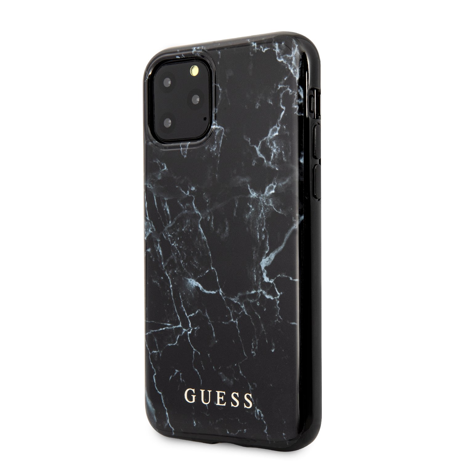 Guess Marble Design Zadní kryt GUHCN61PCUMABK pro Apple iPhone 11 black