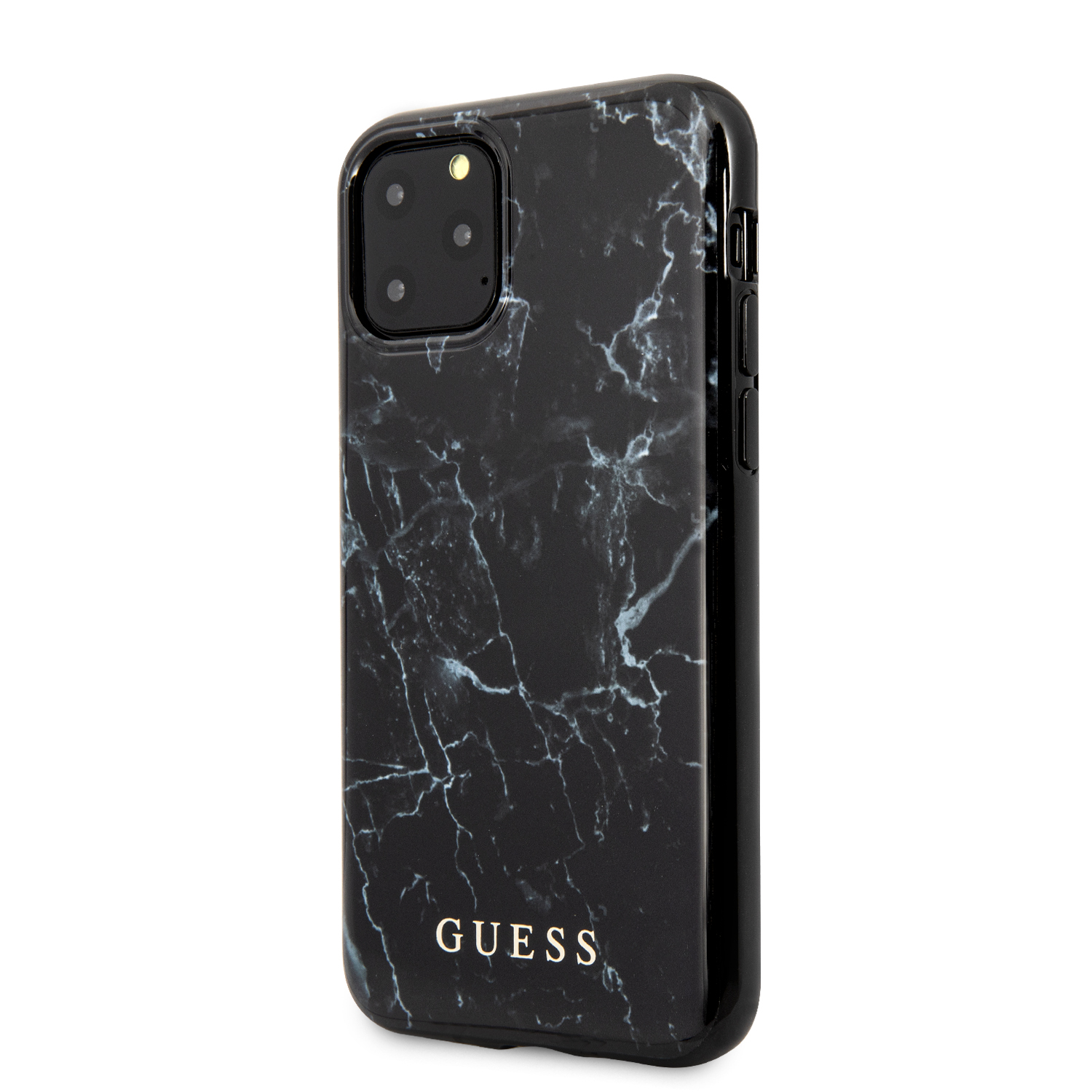 Guess Marble Design Zadní kryt GUHCN58PCUMABK pro Apple iPhone 11 Pro black 