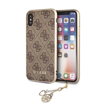 Guess Charms 4G Hard Case GUHCPXGF4GBR pro Apple iPhone X brown