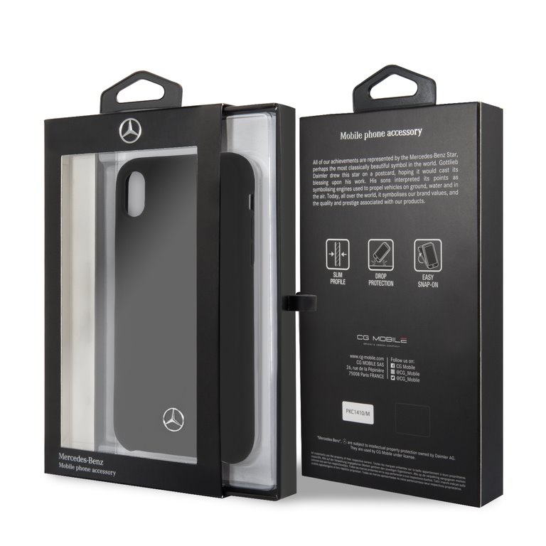 Mercedes Lining silikonové pouzdro MEHCI61SILBK pro Apple iPhone XR black