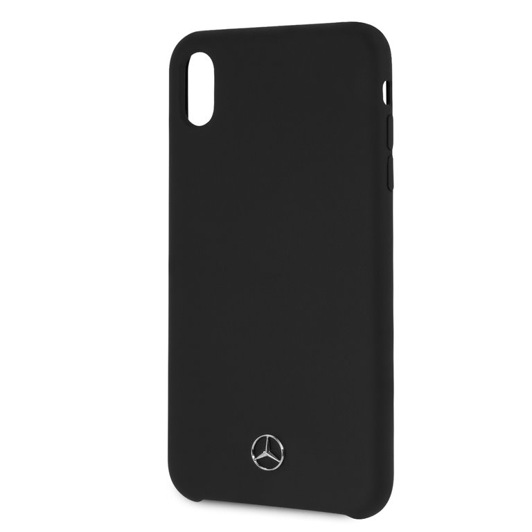 Mercedes Lining silikonové pouzdro MEHCI65SILBK pro Apple iPhone XS Max blackicon/Fiber Case Lining Black pro iPhone XS Max