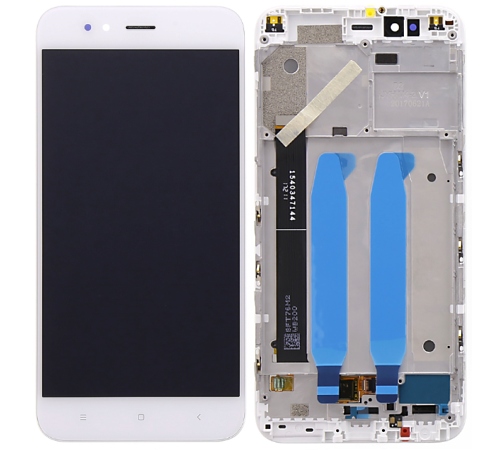 LCD + dotyk + rámeček pro Xiaomi Mi A1, white