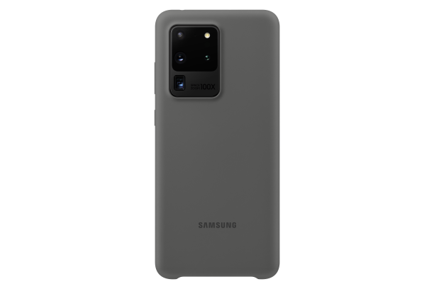 Silikonové pouzdro Silicone Cover EF-PG988TJEGEU pro Samsung Galaxy S20 ultra, šedá