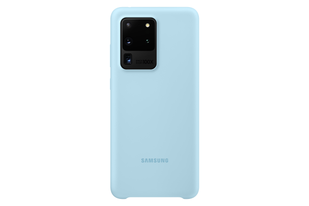 Silikonové pouzdro Silicone Cover EF-PG988TLEGEU pro Samsung Galaxy S20 ultra, modrá