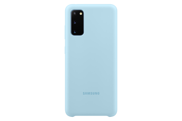 Silikonové pouzdro Silicone Cover EF-PG980TLEGEU pro Samsung Galaxy S20, modrá