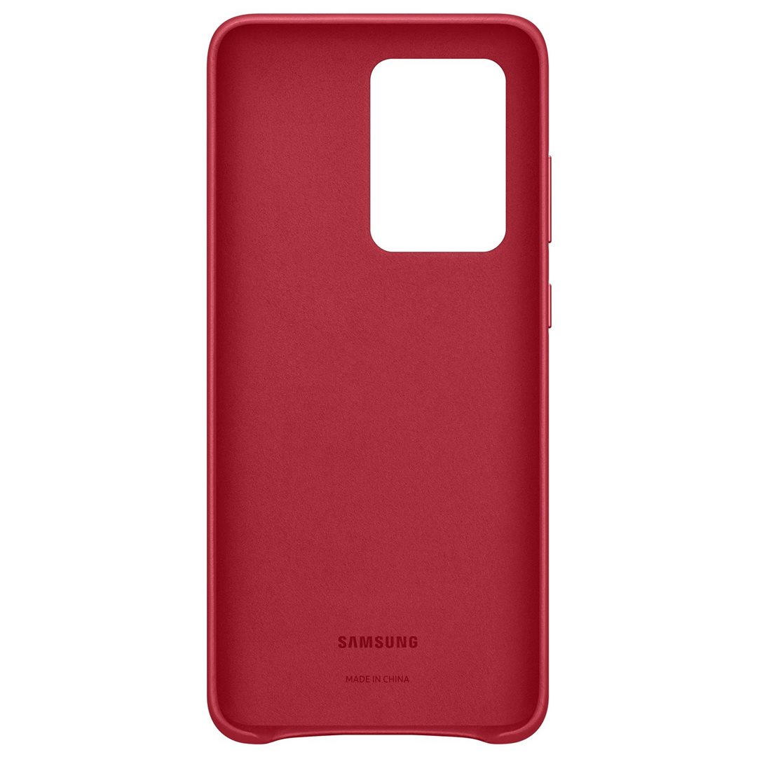 Ochranný kryt Leather Cover pro Samsung Galaxy S20 plus, červená