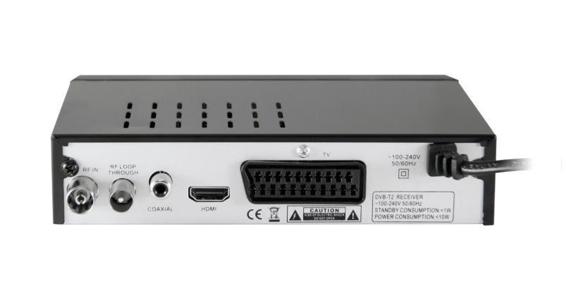 DVB-T/T2 přijímač ZIRCON FIRE SE /Full HD/H.265/HEVC/ CRA ověřeno/ PVR/ EPG/ USB/ HDMI/ SCART/ černá