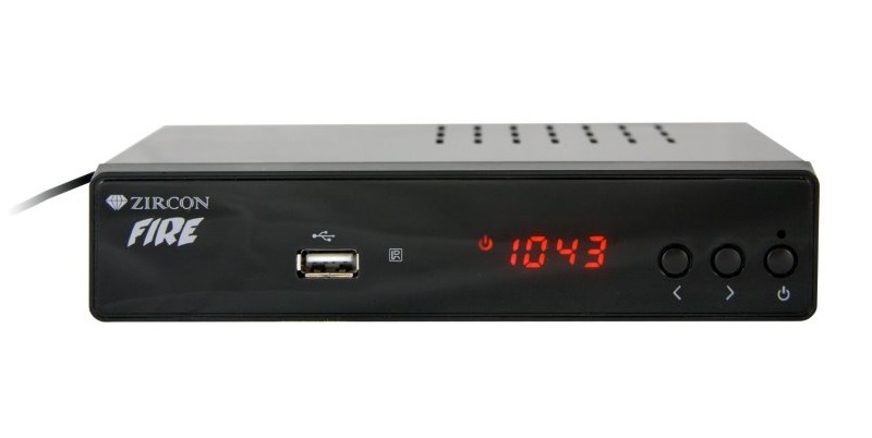 DVB-T/T2 přijímač ZIRCON FIRE SE /Full HD/H.265/HEVC/ CRA ověřeno/ PVR/ EPG/ USB/ HDMI/ SCART/ černá