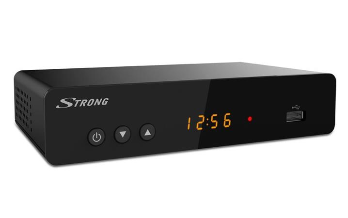 STRONG DVB-T/T2 přijímač SRT 8222/ Full HD/ H.265/HEVC/ twin tuner/ PVR/ EPG/ USB/ HDMI/ LAN/ SCART/ černý