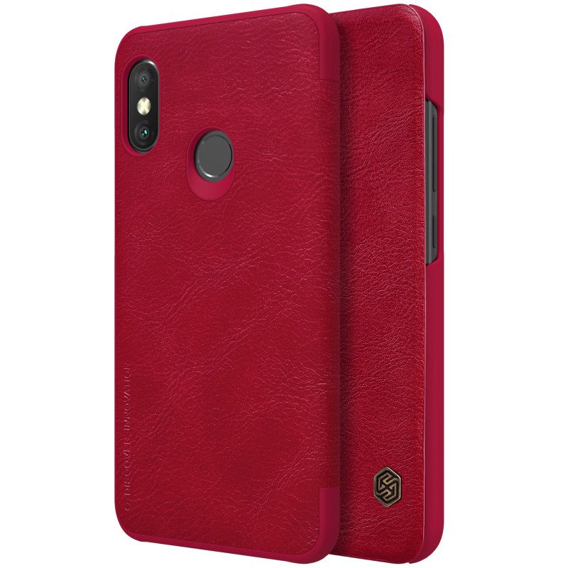Flipové pouzdro Nillkin Qin Book pro  Xiaomi Redmi Note 9 Pro/Note 9s, červená