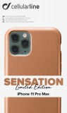 Silikonový kryt Cellularline Sensation Metallic pro Apple iPhone 11 Pro Max, zlatá