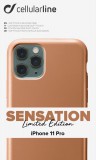 Silikonový kryt Cellularline Sensation Metallic pro Apple iPhone 11 Pro, zlatá