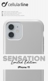 Silikonový kryt Cellularline Sensation Metallic pro Apple iPhone 11, stříbrná