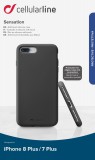 Silikonový kryt Cellularline SENSATION pro Apple iPhone 7 Plus/8 Plus, černá