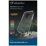 Pouzdro Cellularline Tetra Force Shock-Twist pro Samsung Galaxy A8 (2018), transparentní