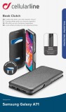 Pouzdro CellularLine Book Clutch pro Samsung Galaxy A71, černá
