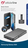 Pouzdro CellularLine Book Clutch pro Samsung Galaxy S20, černá