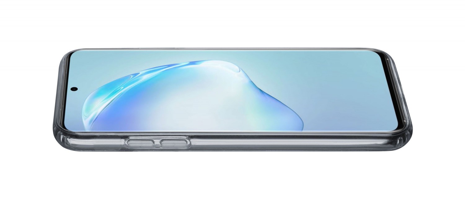 Zadní kryt s ochranným rámečkem Cellularline Clear Duo pro Samsung Galaxy S20+, čirá