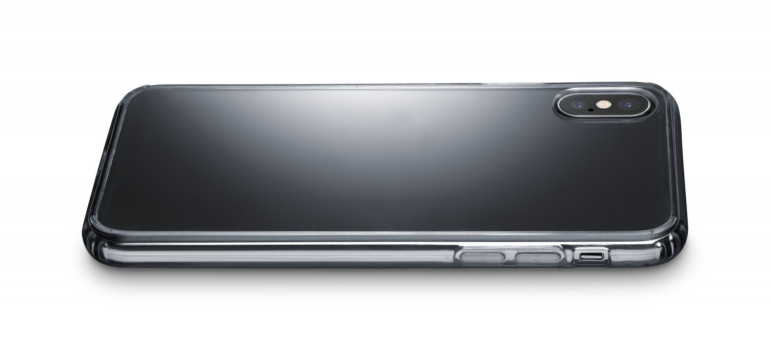 Levně Zadní kryt s ochranným rámečkem Cellularline Clear Duo pro Apple iPhone XS Max, transparentní