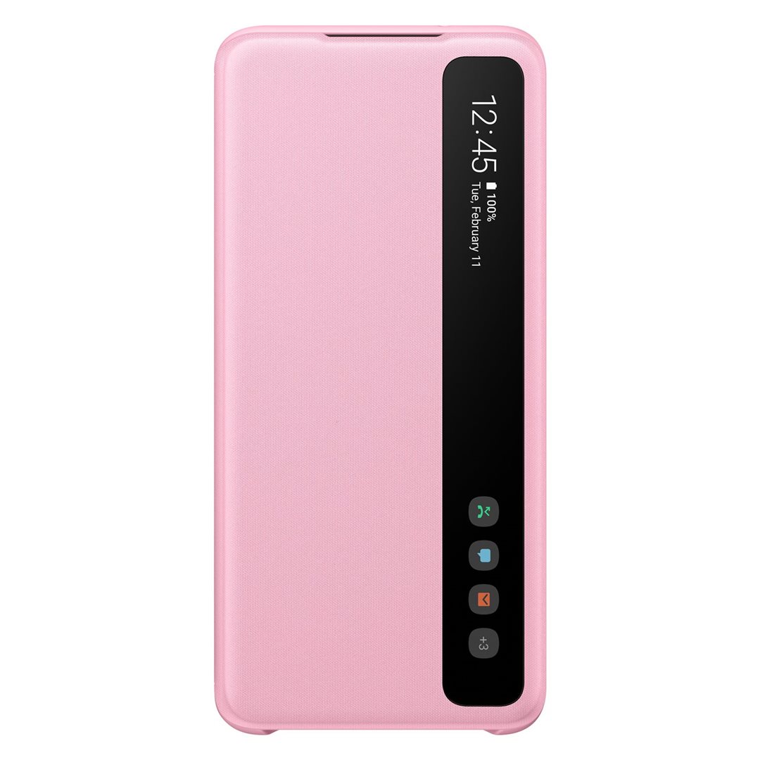 Pouzdro Samsung Clear S-View pro Samsung Galaxy S20, pink
