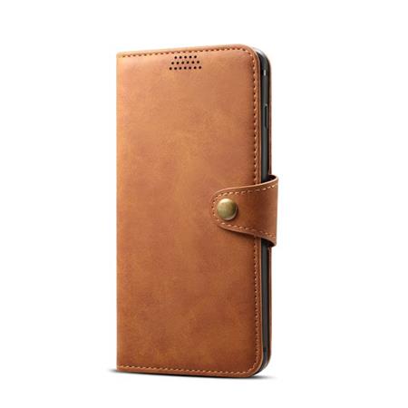 Flipové pouzdro Lenuo Leather pro Samsung Galaxy A71, hnědá