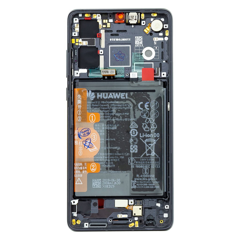 LCD + dotyk + přední kryt pro Huawei  P30, black
